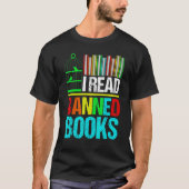 I Read Banned Books Reading Library T-shirt (Voorkant)