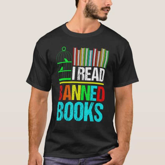 I Read Banned Books Reading Library T-shirt (Voorkant)