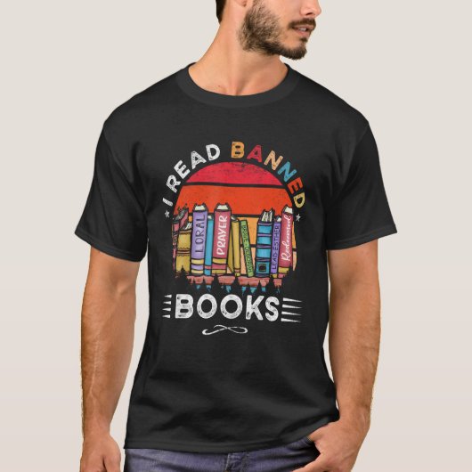 I Read Banned Books Week Librarian Freedom Reader T-shirt (Voorkant)