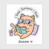 I Read, Therefore I Shine! Sticker (Vel)
