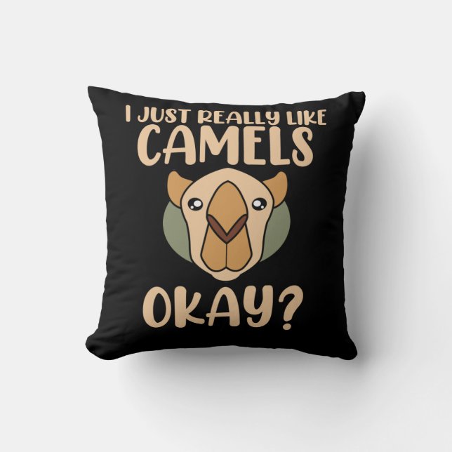 I Really Like Camels Animal Lover Camel Pet Owner Kussen (Voorkant)