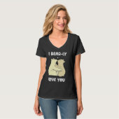 I Really Love You Cute Lovely Bears Romantic Valen T-shirt (Voorkant volledig)