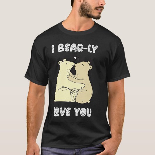 I Really Love You Cute Lovely Bears Romantic Valen T-shirt (Voorkant)
