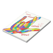 I REALLY LOVE YOU IN ASL NOTITIEBLOK (Linkerzijde)