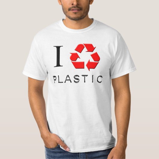 I Recyclen plastic T-shirt (Voorkant)