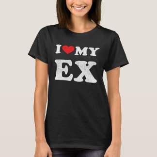 I Red Heart My Ex Wife Husband Outfit I Love My Ex T-shirt