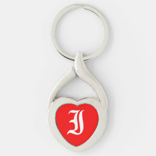 "I" Red Heart Sleutelhanger