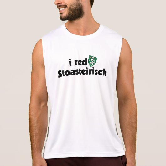 I red Stoasteirisch Steiermark Österreich Dialekt T-shirt (Voorkant)