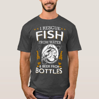 I redt vis uit waterbier uit flessen t-shirt