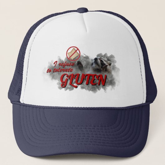 I Refuse To Tolerate Gluten meme hat Trucker Pet (Voorkant)