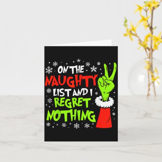 I Regret Nothing Funny Christmas  Kaart (Gele Bloem)