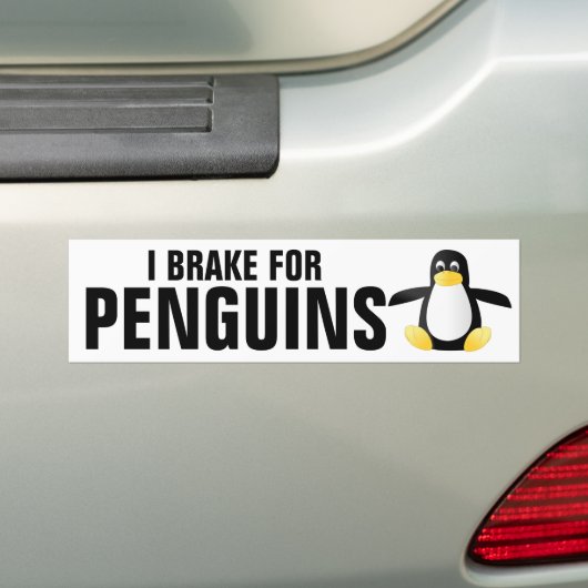 I REM FOR PENGUINES BUMPERSTICKER (Op auto)