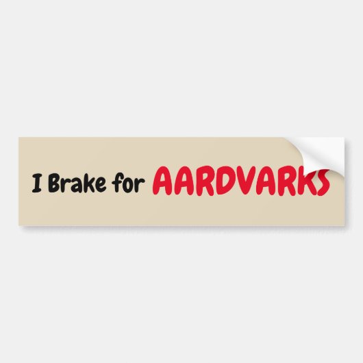 I Rem voor Aardvarken Bumpersticker (Voorkant)