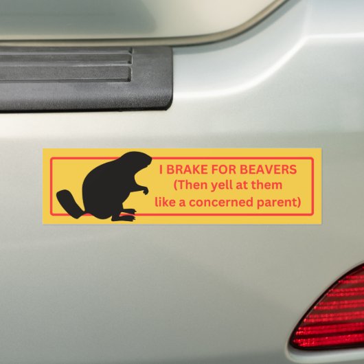 I Rem voor Beavers Bumpersticker (Op auto)
