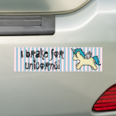 I Rem voor Bumpersticker van de Unicorns (Op auto)