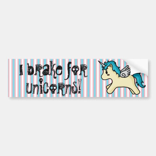 I Rem voor Bumpersticker van de Unicorns (Voorkant)