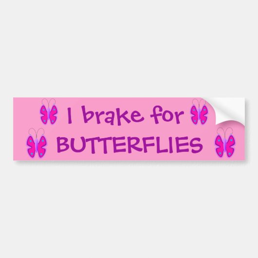 I rem voor BUTTERFLIES Bumpersticker (Voorkant)