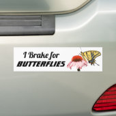 I Rem voor Butterflies Bumpersticker (Op auto)