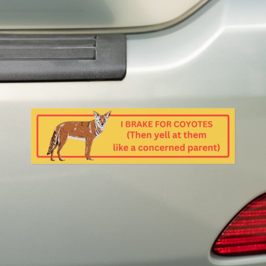 I Rem voor Coyotes Bumpersticker (Op auto)