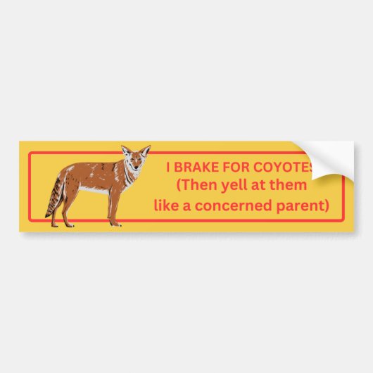 I Rem voor Coyotes Bumpersticker (Voorkant)