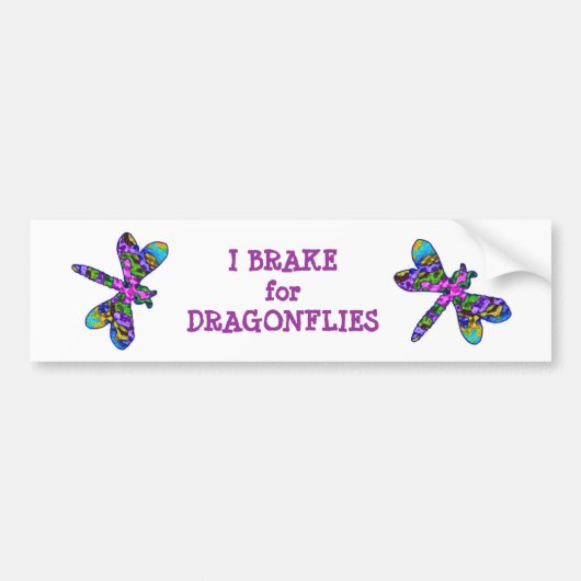 I Rem voor de Bumpersticker van Dragonflies (Voorkant)