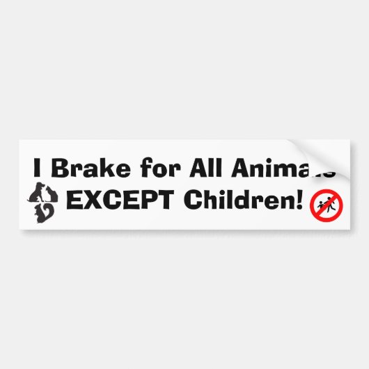 I rem voor dieren bumpersticker (Voorkant)