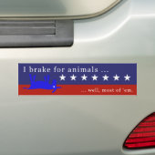 I rem voor dieren (geen ezels) 4 bumpersticker (Op auto)