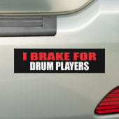 I Rem voor drumspelers Bumpersticker (Op auto)