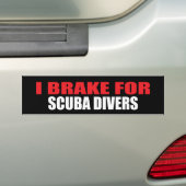I Rem voor duikers van scuba Bumpersticker (Op auto)