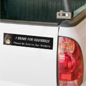 I Rem voor eekhoorns met "zomer" Bumpersticker (Op Truck)