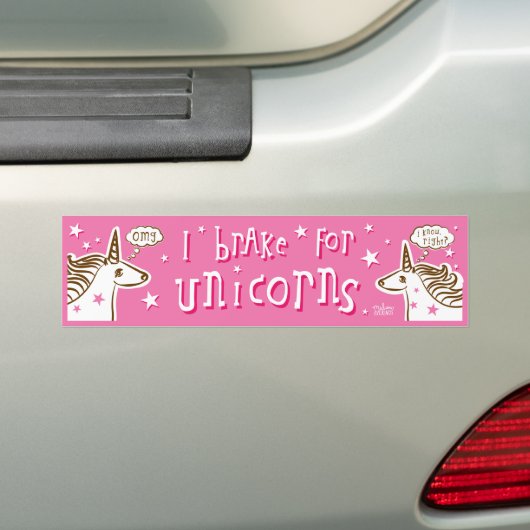 i rem voor eenhoorns bumpersticker (Op auto)