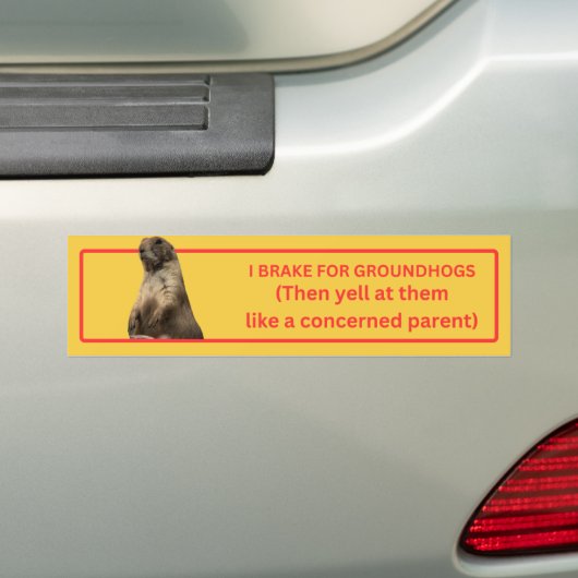 I Rem voor grondhogs Bumpersticker (Op auto)