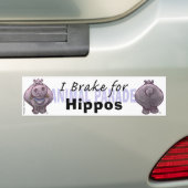 I Rem voor Hippos Bumpersticker (Op auto)