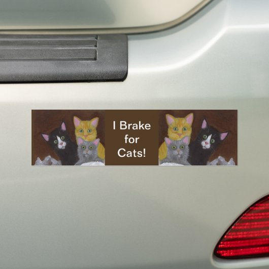 I Rem voor katten Bumpersticker (Op auto)