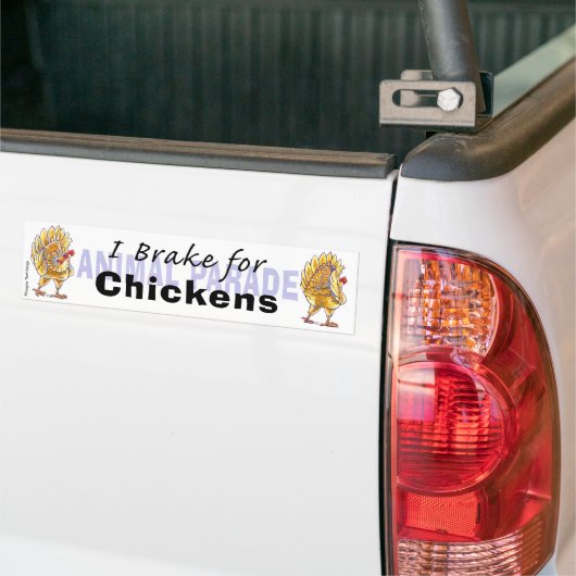 I Rem voor kippen Bumpersticker (Op Truck)