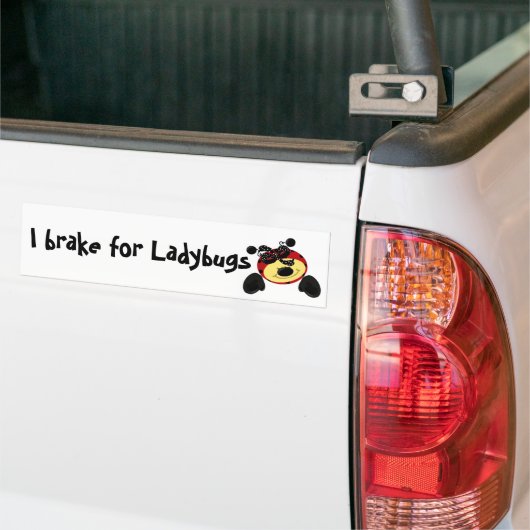 I rem voor Ladybugs Bumpersticker (Op Truck)