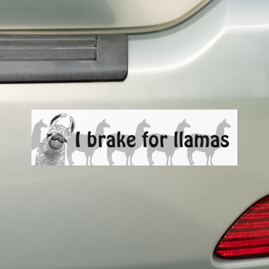 I Rem voor Llamas Bumpersticker (Op auto)
