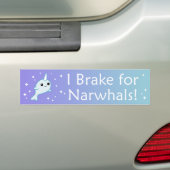 I Rem voor Narwhals Bumpersticker (Op auto)