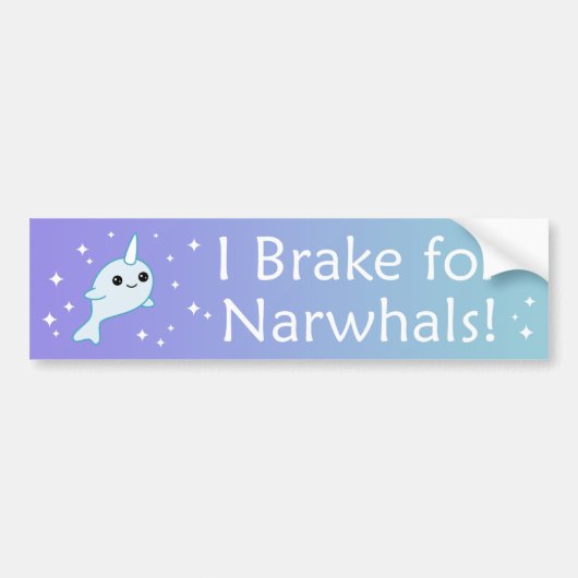 I Rem voor Narwhals Bumpersticker (Voorkant)