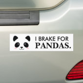 I rem voor Pandas Bumpersticker (Op auto)