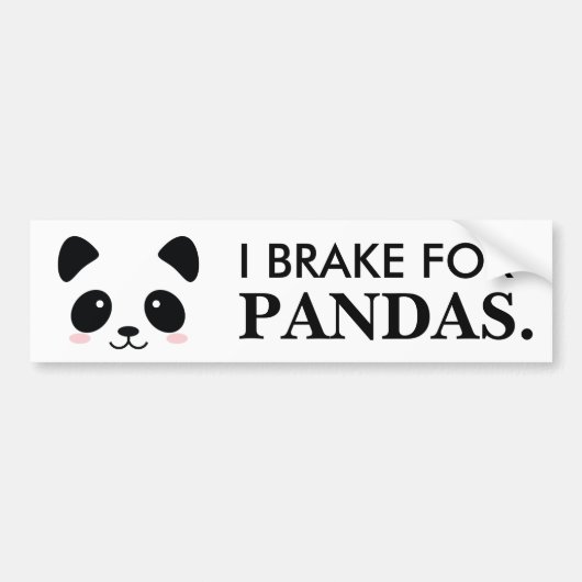 I rem voor Pandas Bumpersticker (Voorkant)