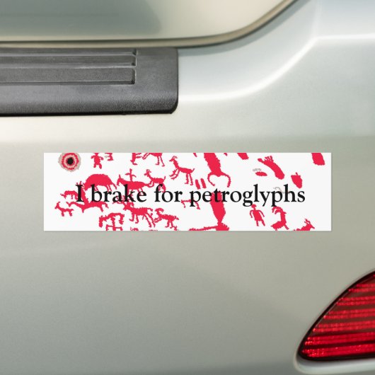 I rem voor petroglyphs bumpersticker (Op auto)