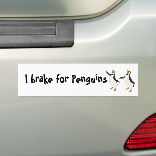I rem voor pinguïns bumpersticker (Op auto)