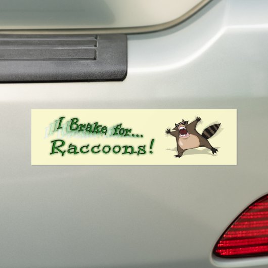 I Rem voor Raccoons Bumpersticker (Op auto)