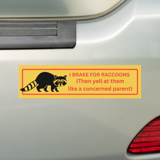 I Rem voor Raccoons Bumpersticker (Op auto)