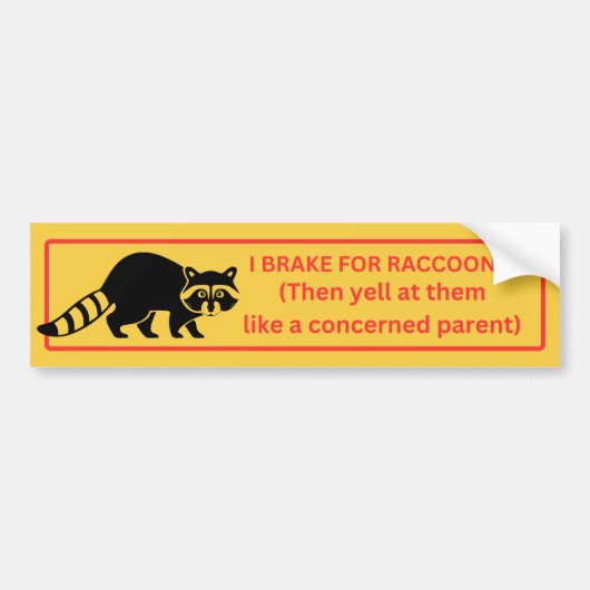 I Rem voor Raccoons Bumpersticker (Voorkant)