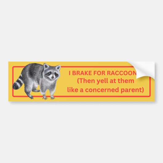 I Rem voor Raccoons Bumpersticker (Voorkant)
