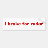 I rem voor radar bumpersticker (Voorkant)