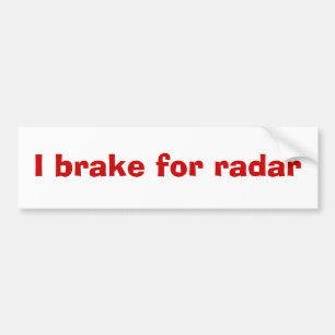I rem voor radar bumpersticker