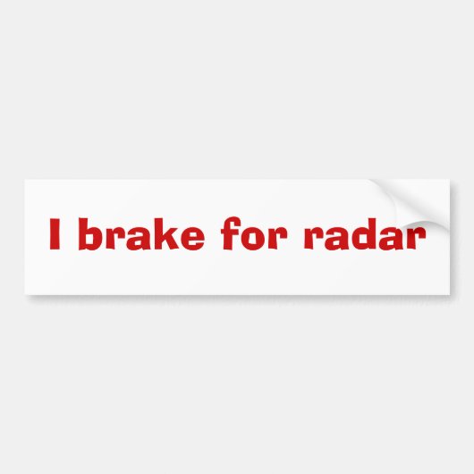 I rem voor radar bumpersticker (Voorkant)